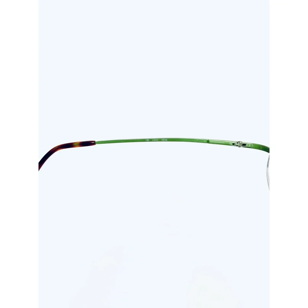 Kate Spade Half Rim Tortoise Green Metal Oval Glasses Italy Leah 51 18 130